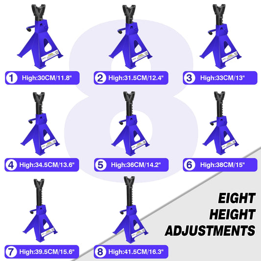 2er Set Unterstellböcke 3T für Auto, Wohnwagen & Werkstatt