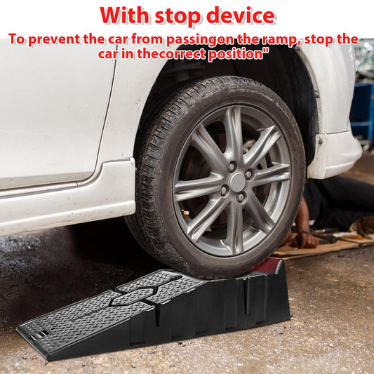 2er Set Auto Auffahrrampen 90 cm, 3T belastbar, rutschfest
