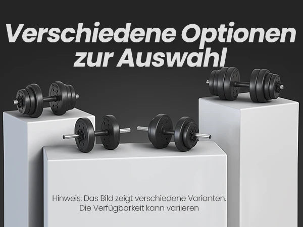 2-in-1 Hantelset 20 kg für Zuhause, flexibel als Kurzhantel & Langhantel