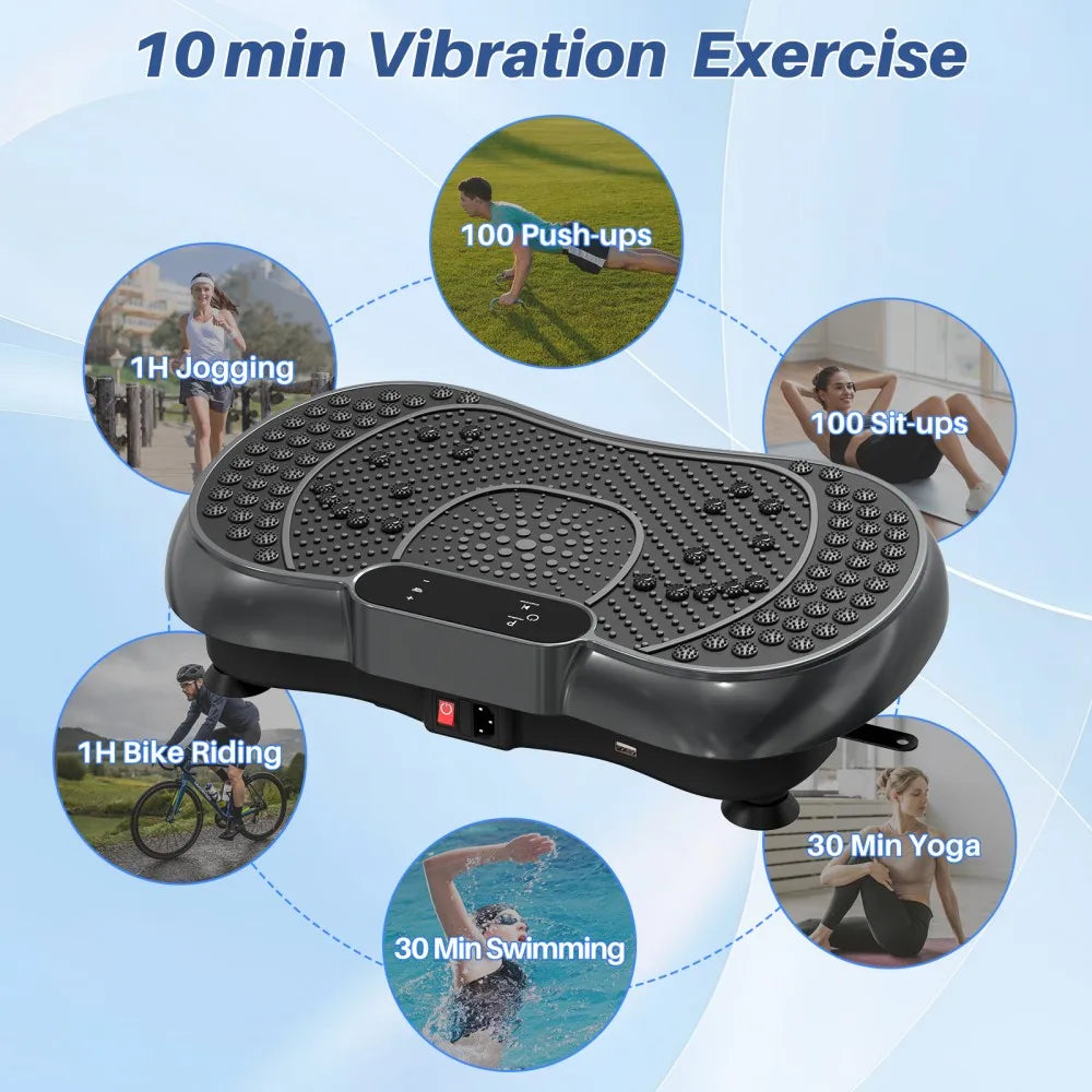 Vibrationsplatte mit 99 Intensitätsstufen für Ganzkörpertraining zuhause