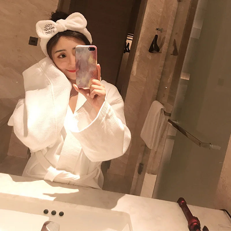 Weiches Haarband aus Coral Fleece mit Schleife & Tierohren für Damen & Mädchen