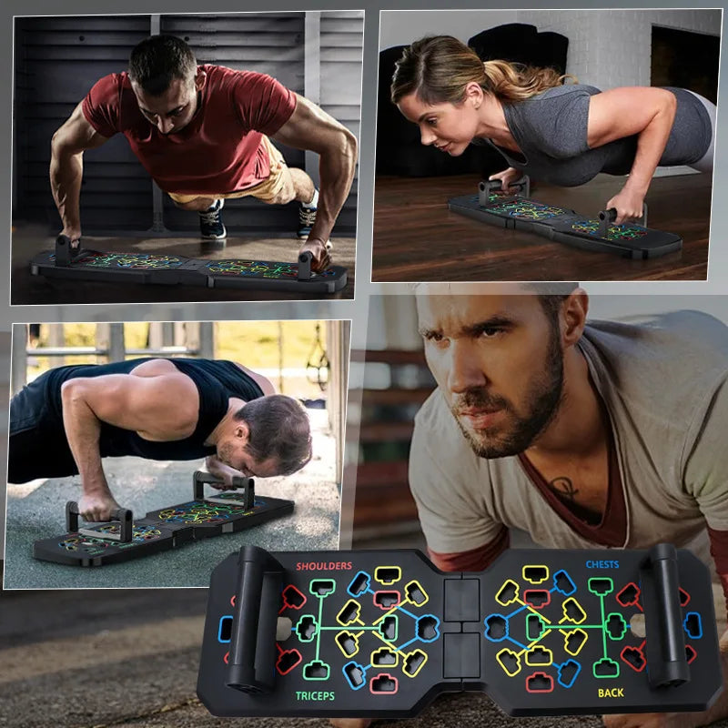 Multi-Function Push Up Board mit ergonomischen Push-Up Griffen für Ganzkörpertraining