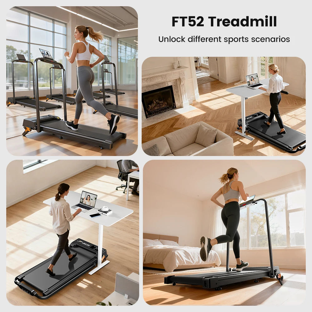 Formill FT51 2-in-1 Laufband für Zuhause, 1–10 km/h, leise & montagefrei