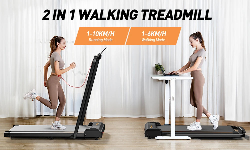 Formill FT51 2-in-1 Laufband für Zuhause, 1–10 km/h, leise & montagefrei