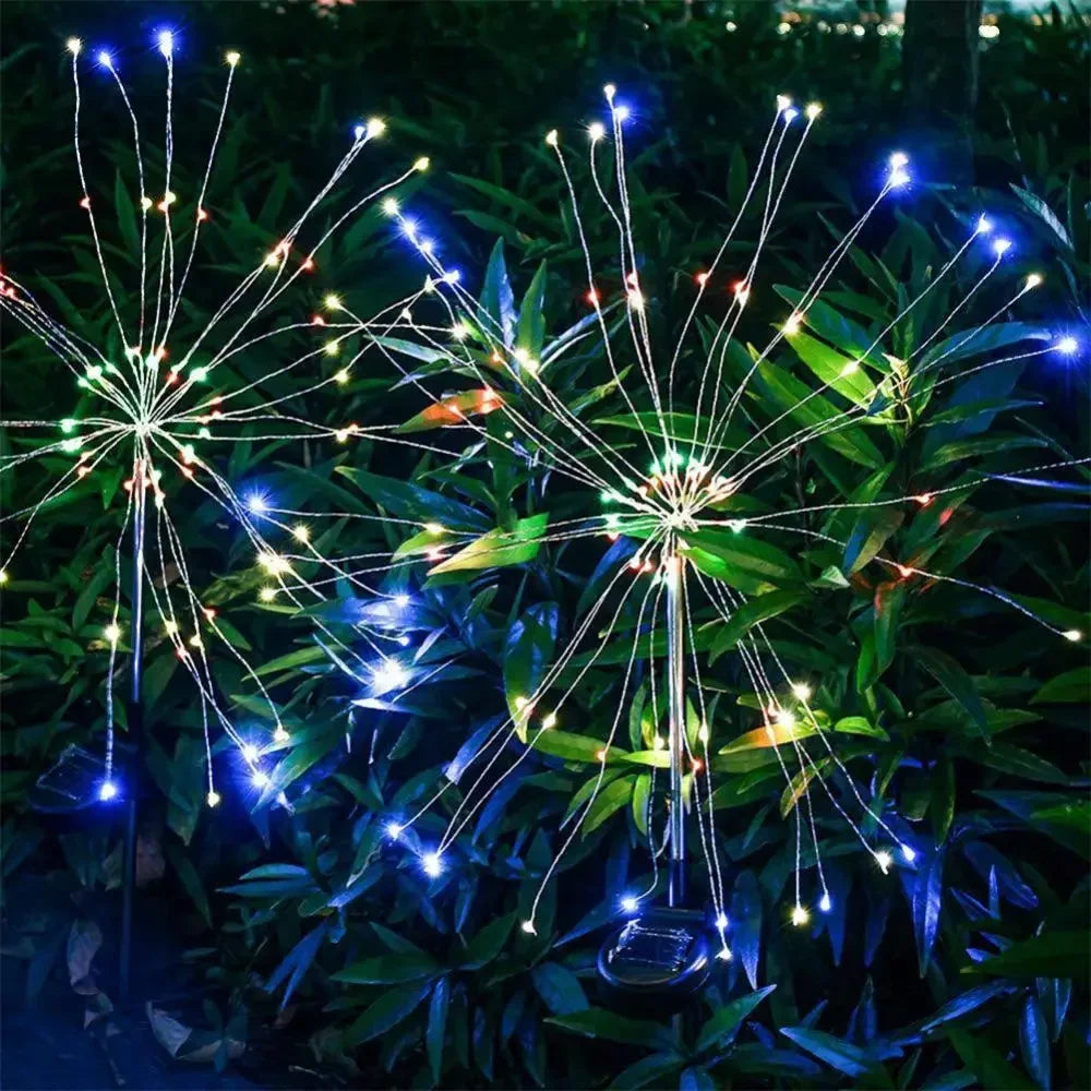 Solar Feuerwerkslicht – 90/150 LED Wasserdichte Gartenleuchte mit 8 Modi für Außenbereich & Weihnachtsdeko