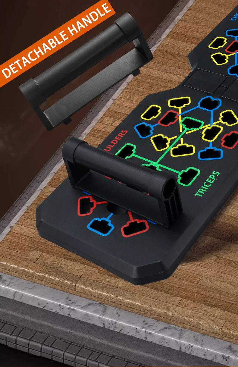 Multi-Function Push Up Board mit ergonomischen Push-Up Griffen für Ganzkörpertraining