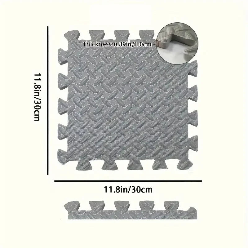 8/16 Stück Fitness Bodenmatten aus Schaumstoff, rutschfest & stoßdämpfend