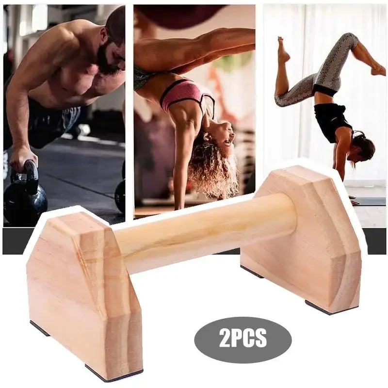 Holz Push-Up Ständer Parallettes mit rutschfestem Griff für Home Training