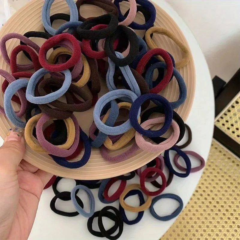 50er Set bunte Nylon Scrunchies für Damen & Mädchen