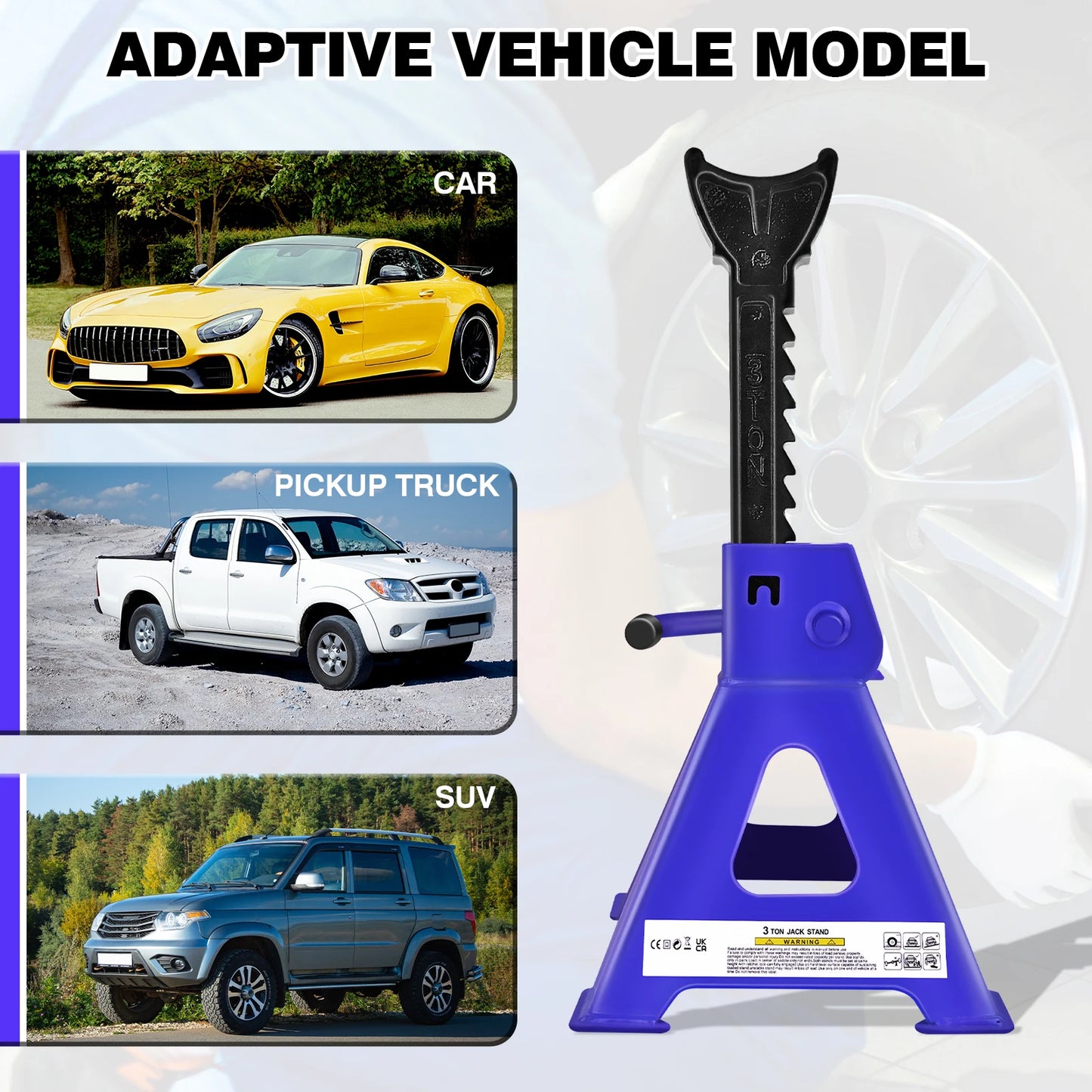 2er Set Unterstellböcke 3T für Auto, Wohnwagen & Werkstatt