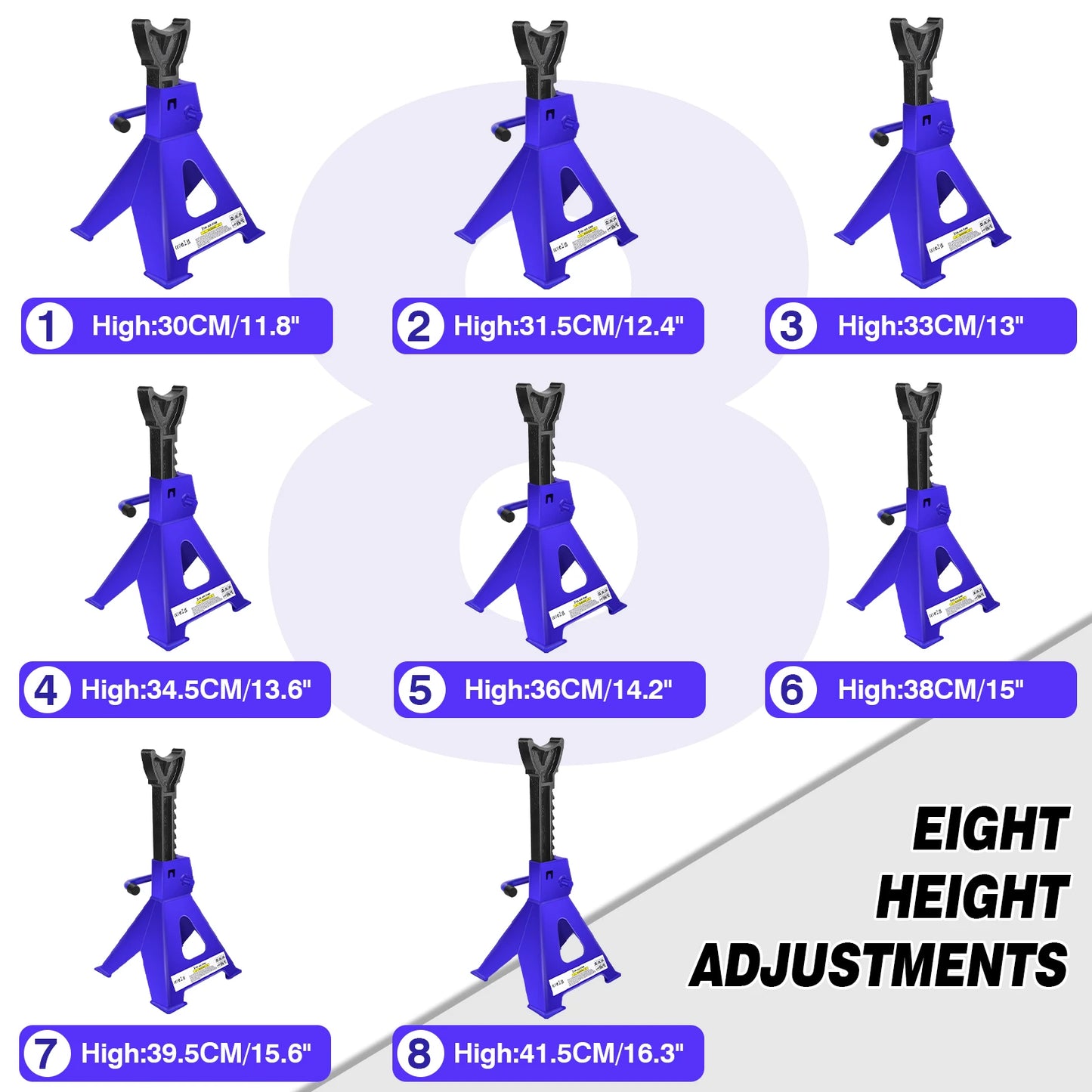 2er Set Unterstellböcke 3T für Auto, Wohnwagen & Werkstatt