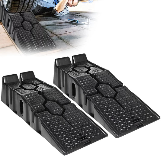 2er Set Auto Auffahrrampen 90 cm, 3T belastbar, rutschfest