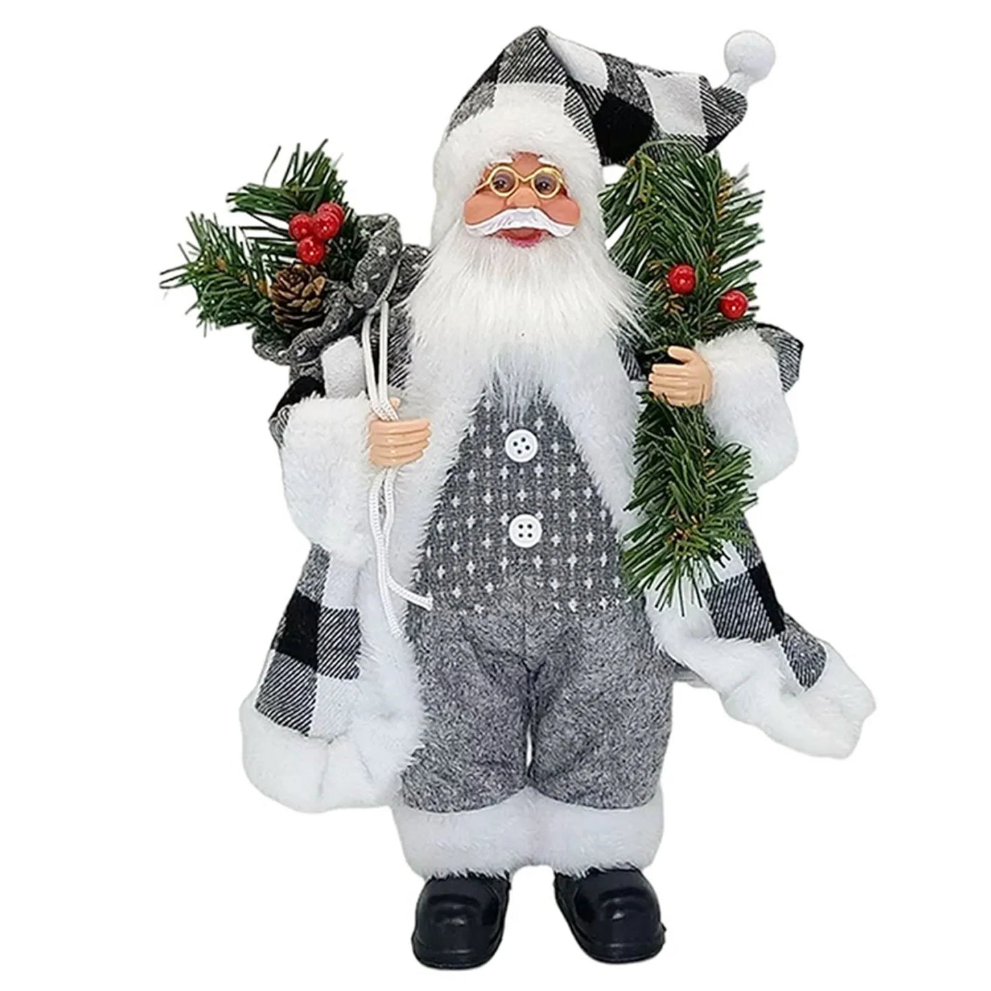 Weihnachtsmann Figur 30 cm – Niedliche Santa Claus Deko für Tisch, Kamin & Weihnachtsbaum | Festliche Weihnachtsdekoration