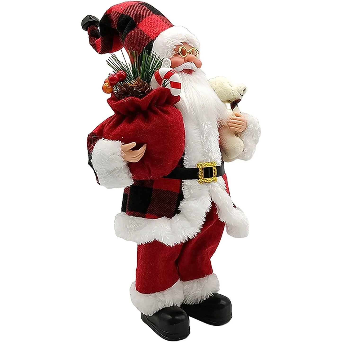 Weihnachtsmann Figur 30 cm – Niedliche Santa Claus Deko für Tisch, Kamin & Weihnachtsbaum | Festliche Weihnachtsdekoration