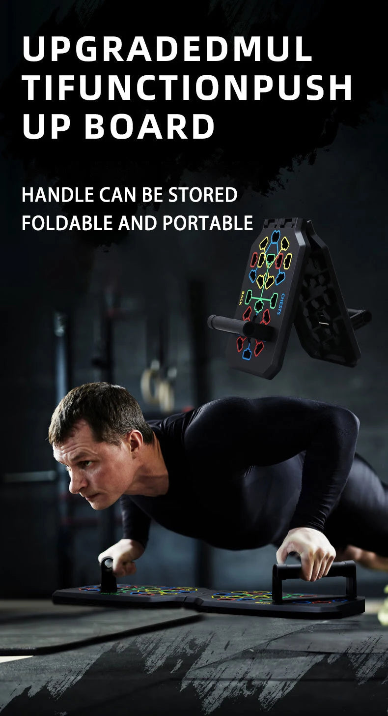 Multi-Function Push Up Board mit ergonomischen Push-Up Griffen für Ganzkörpertraining