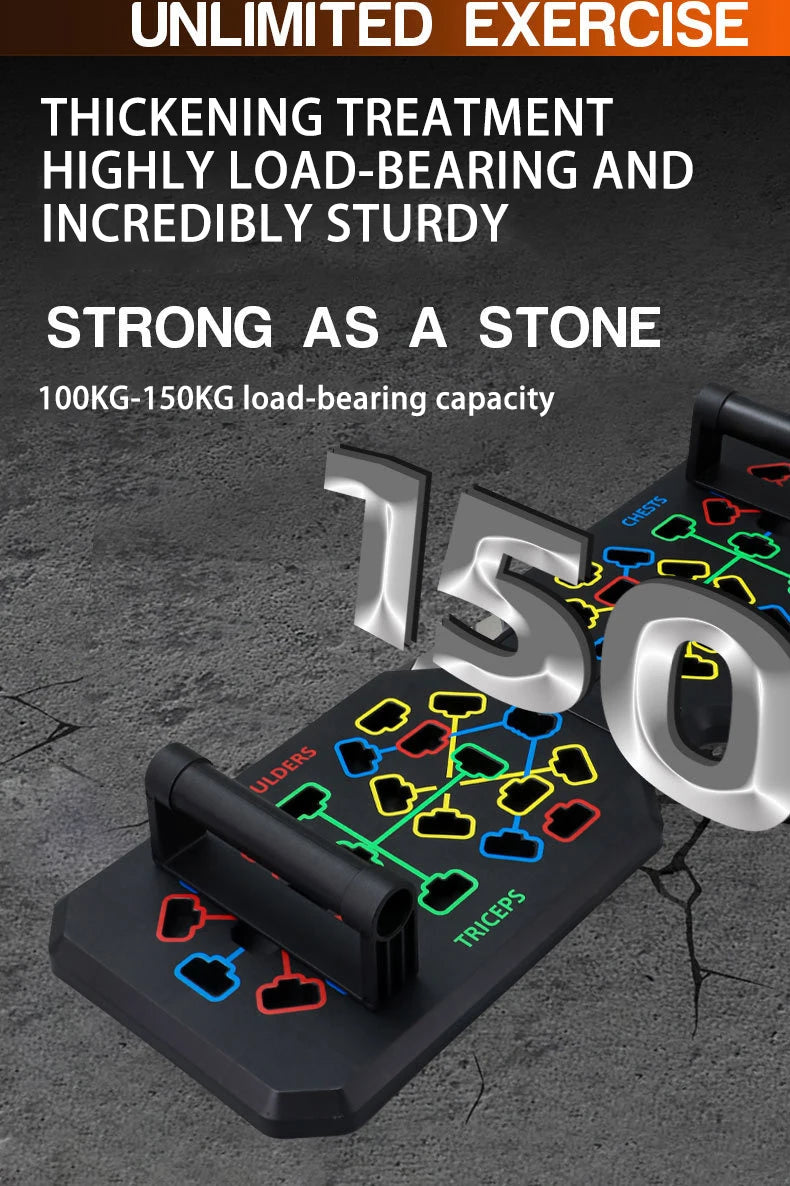 Multi-Function Push Up Board mit ergonomischen Push-Up Griffen für Ganzkörpertraining