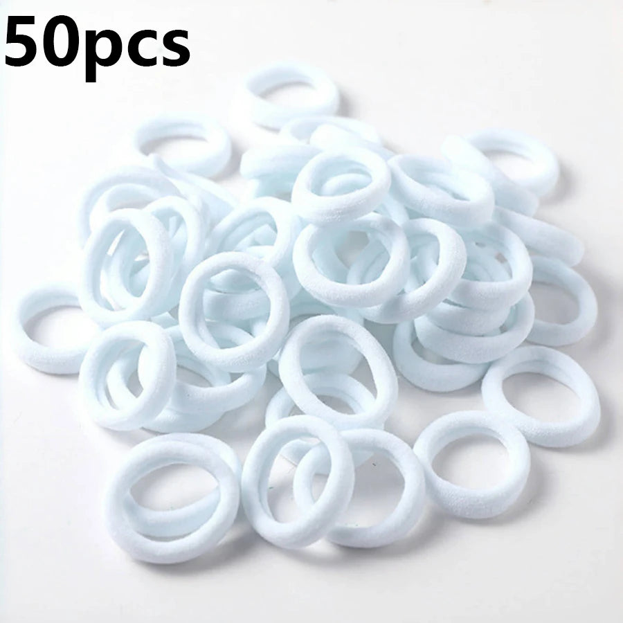 50er Set bunte Nylon Scrunchies für Damen & Mädchen