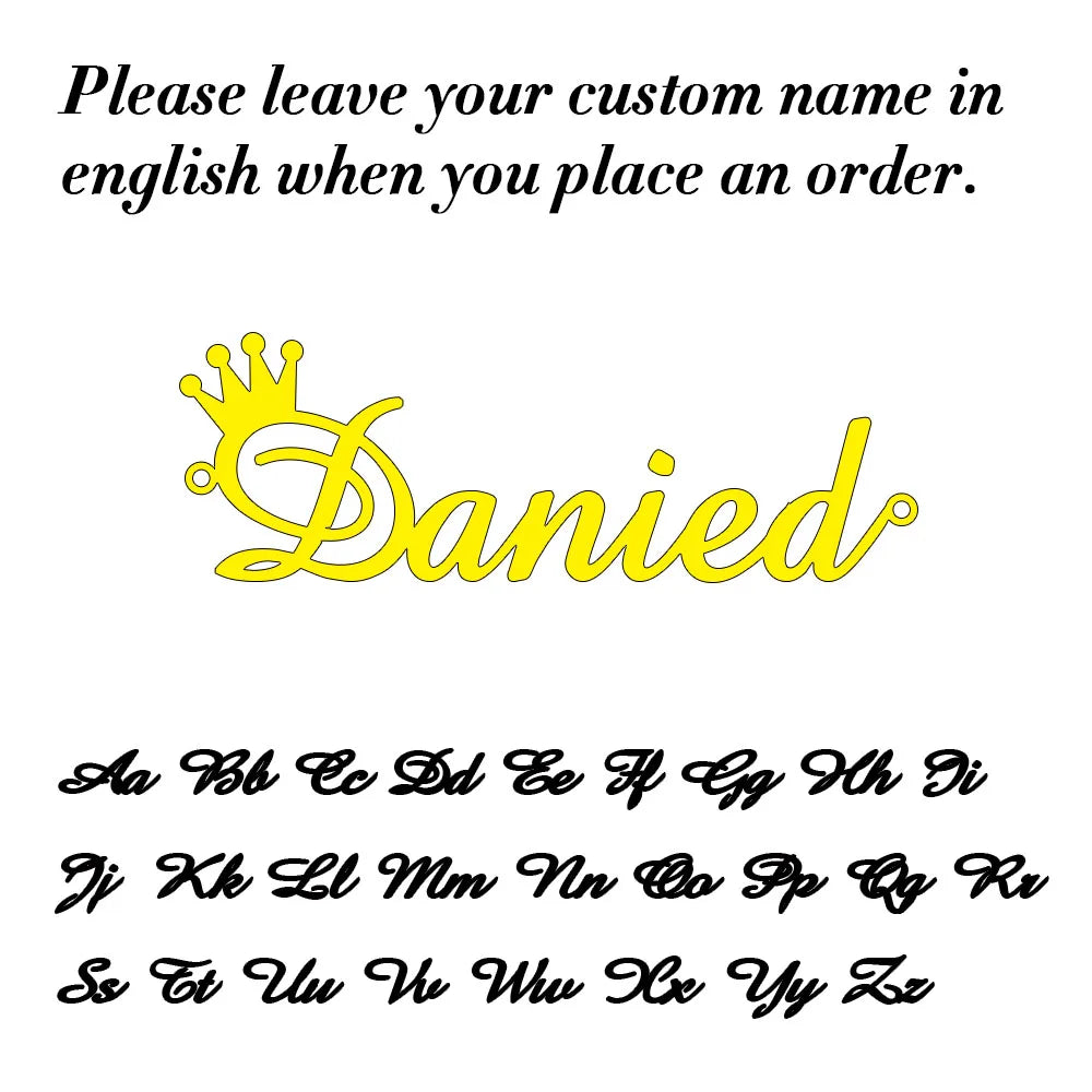 Personalisierte Namenskette aus Edelstahl für Damen