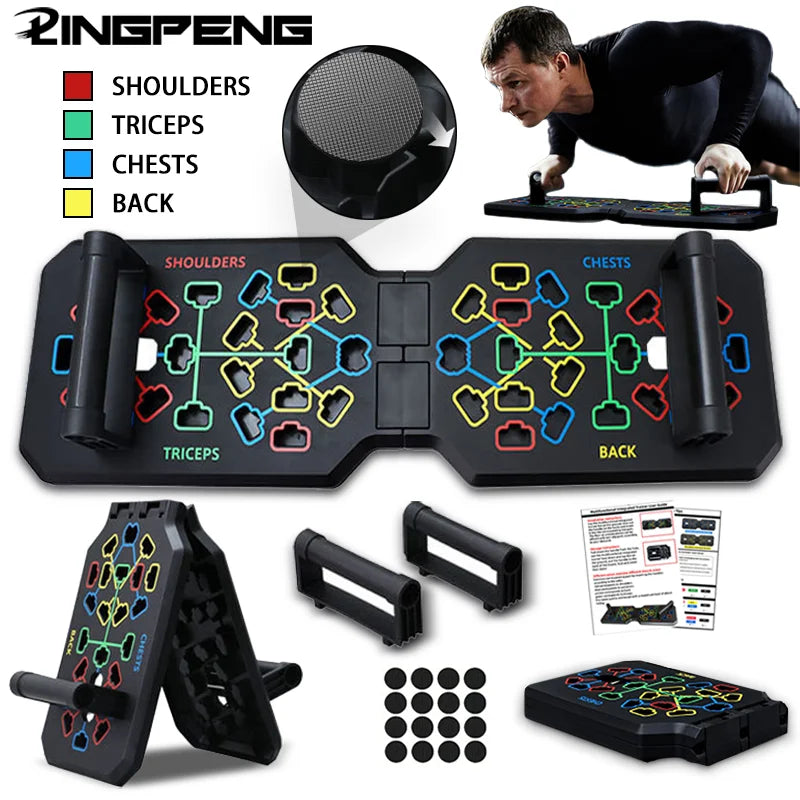 Multi-Function Push Up Board mit ergonomischen Push-Up Griffen für Ganzkörpertraining