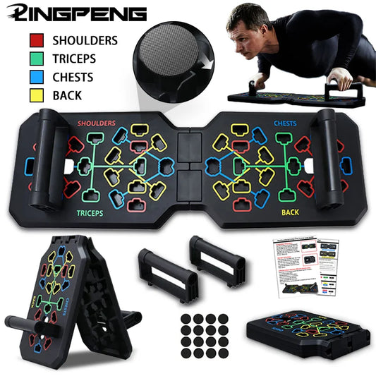 Multi-Function Push Up Board mit ergonomischen Push-Up Griffen für Ganzkörpertraining