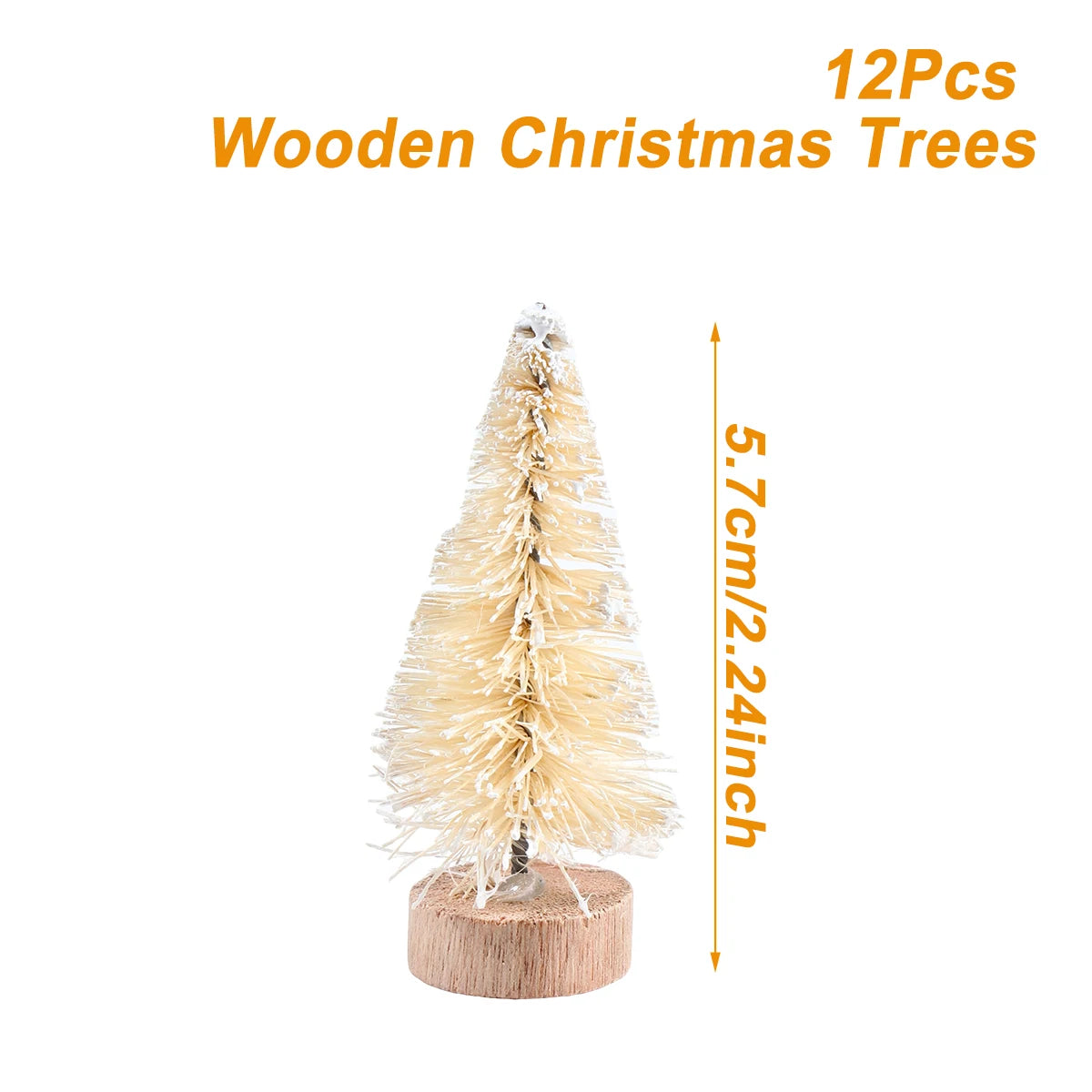 Deko Mini Weihnachtsbaum aus Holz – Handgefertigter Sisal-Tannenbaum für Tisch & Regal | Blau, Grün, Weiß, Gold