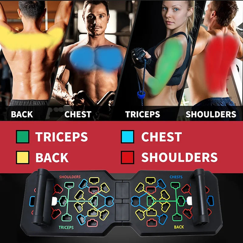 Multi-Function Push Up Board mit ergonomischen Push-Up Griffen für Ganzkörpertraining
