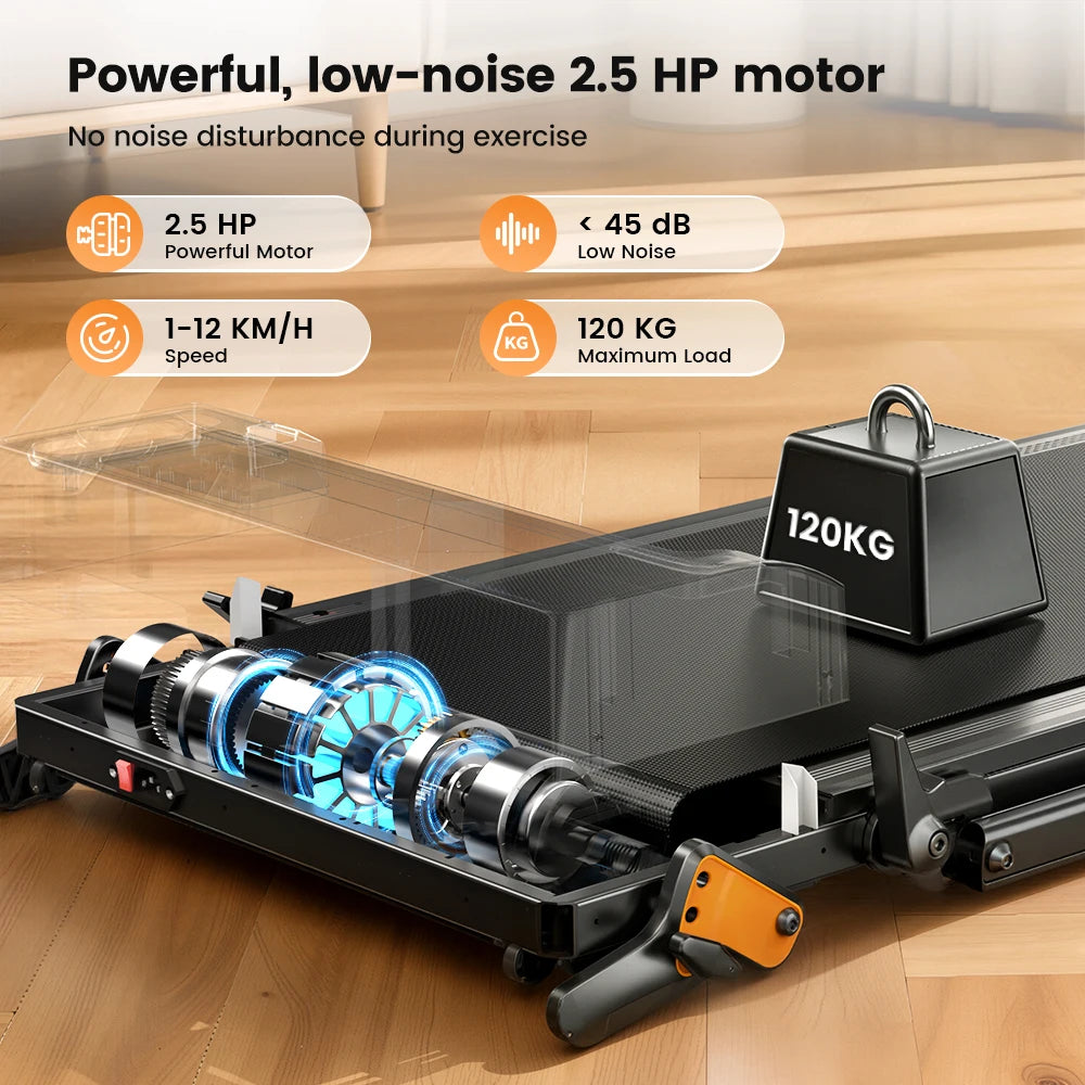 Formill FT51 2-in-1 Laufband für Zuhause, 1–10 km/h, leise & montagefrei