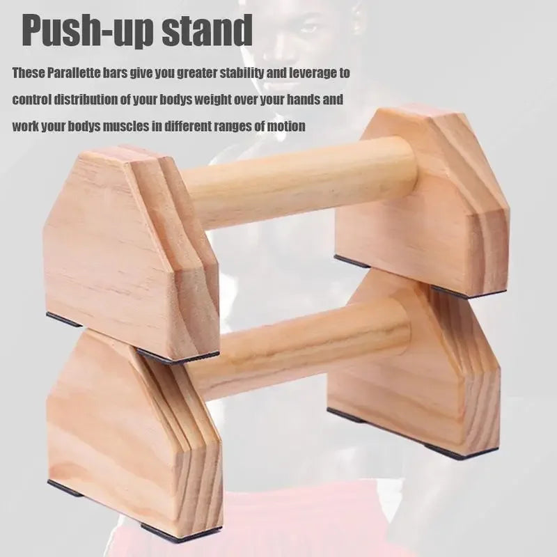 Holz Push-Up Ständer Parallettes mit rutschfestem Griff für Home Training