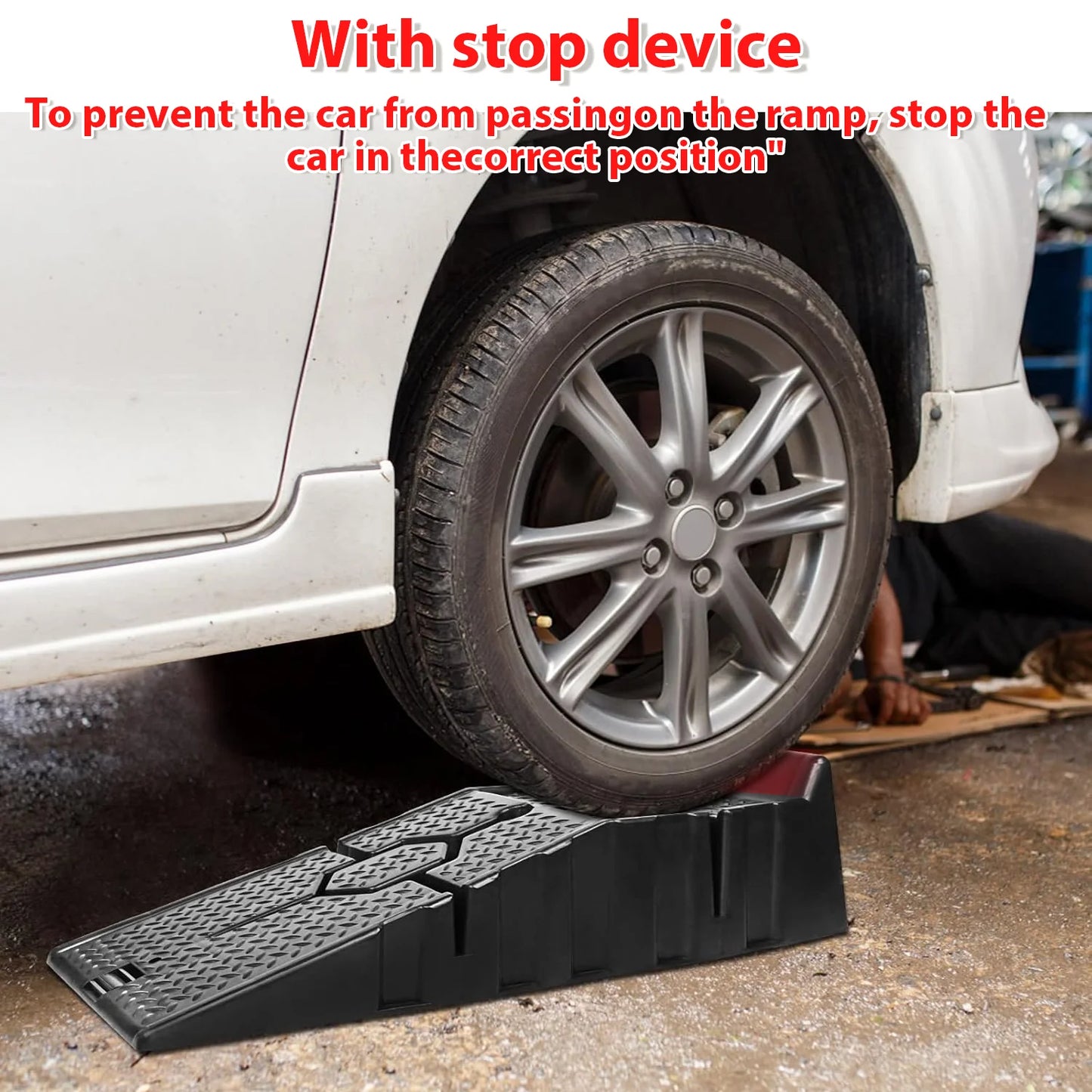 2er Set Auto Auffahrrampen 90 cm, 3T belastbar, rutschfest