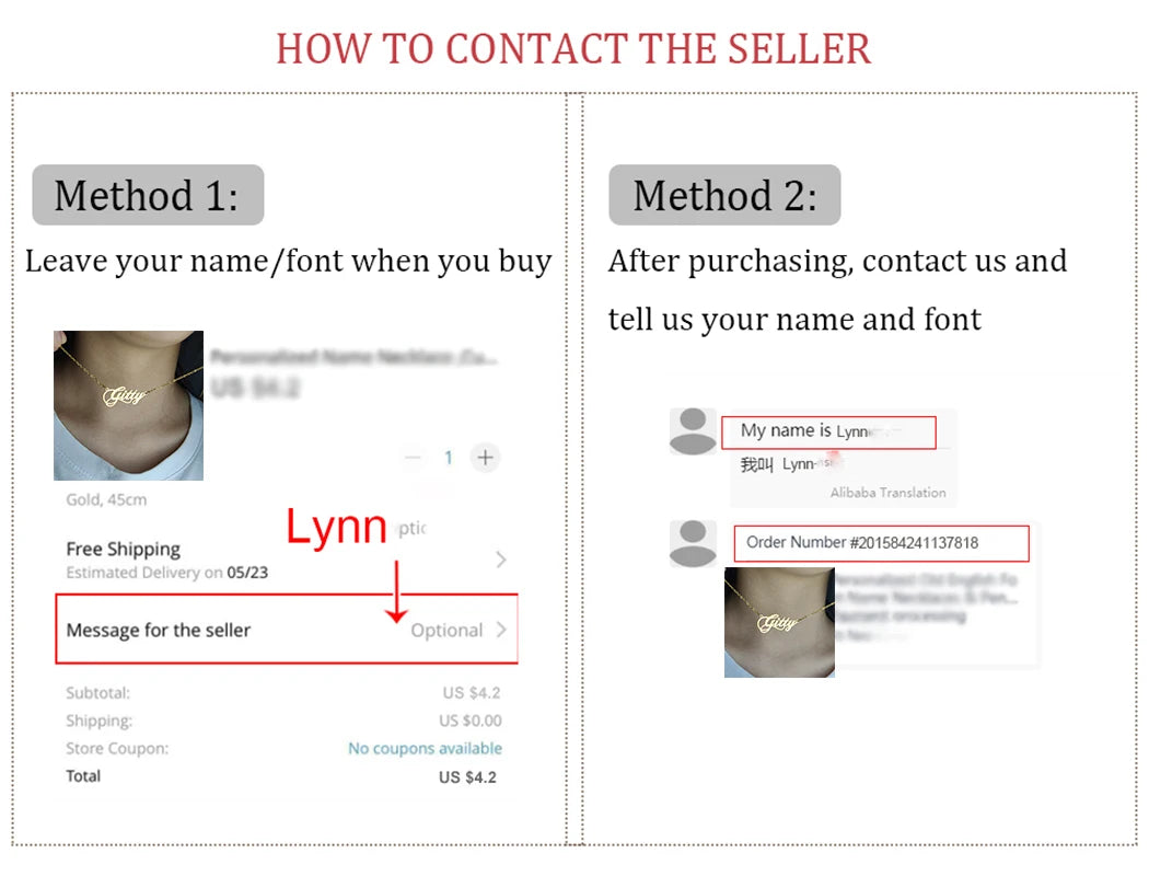 Personalisierte Namenskette aus Edelstahl für Damen