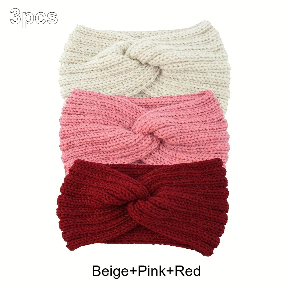 3er Set elegante Winter Stirnbänder für Damen, warm & stilvoll