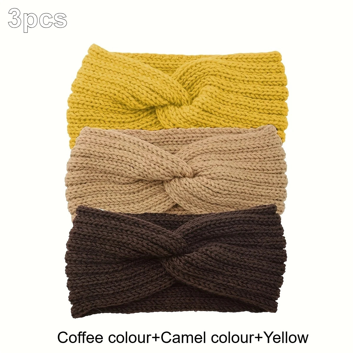 3er Set elegante Winter Stirnbänder für Damen, warm & stilvoll