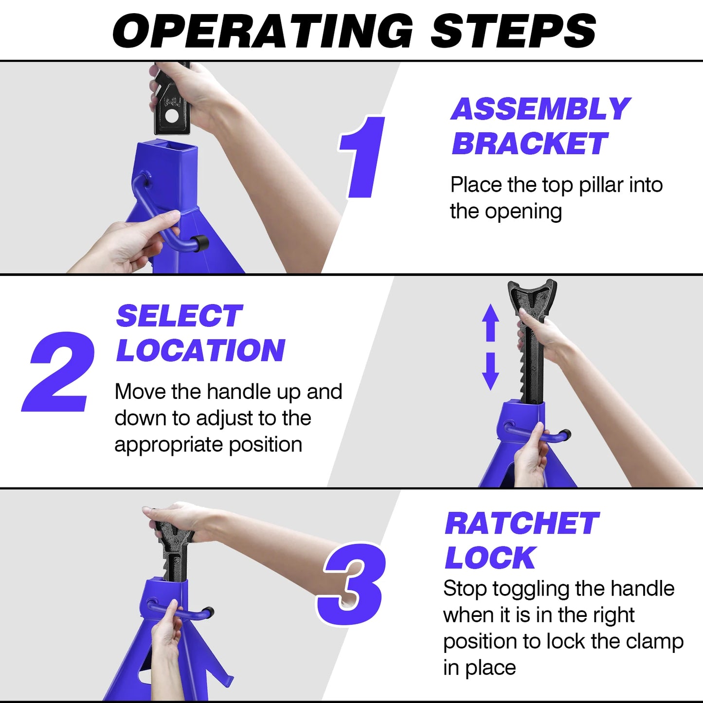 2er Set Unterstellböcke 3T für Auto, Wohnwagen & Werkstatt