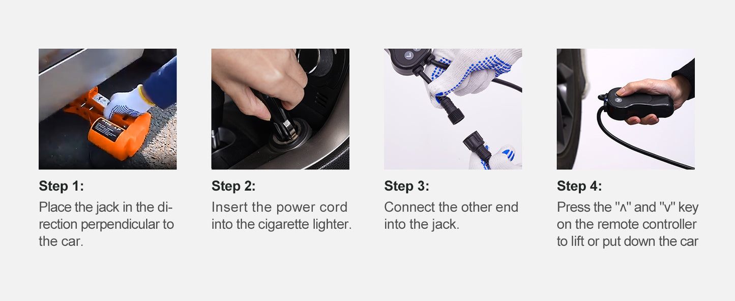 Elektrischer Auto Wagenheber 3T, 12V Scherenheber Set